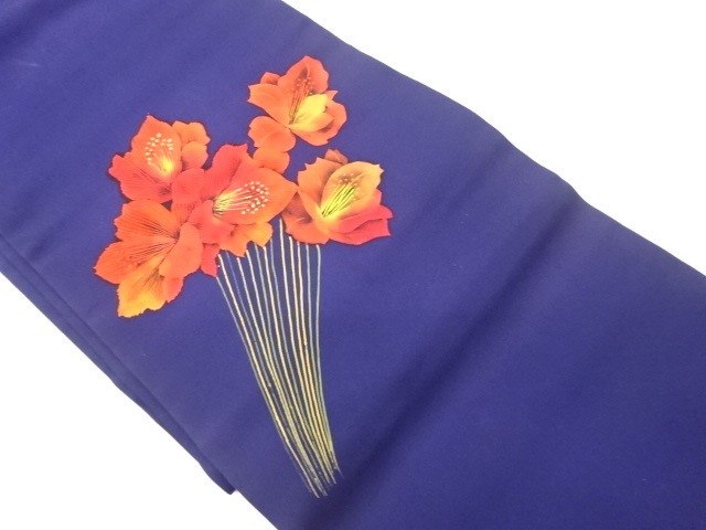JAPANESE NAGOYA OBI / SHIOZE / KINSAI / FLOWER